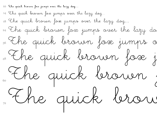 Little Days + Little Daisy font waterfall